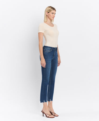 Right 45 degrees product image of Effusive - High Rise Crop Slim Straight Jeans