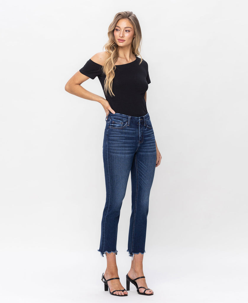Right 45 degrees product image of Ardent - High Rise Cropped Slim Straight Jeans