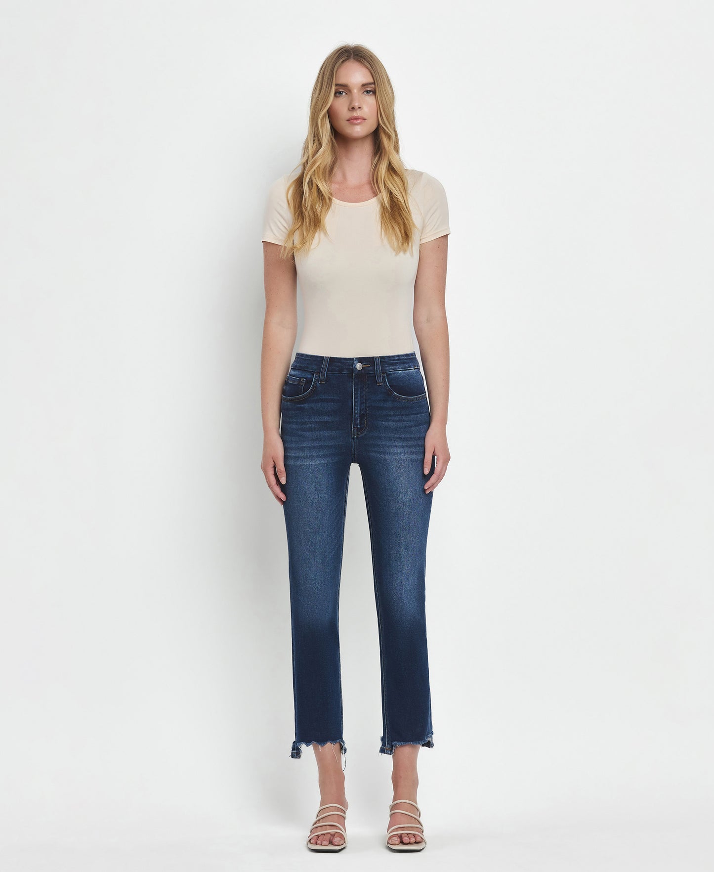 Front product images of Ardent - High Rise Crop Slim Straight Jeans