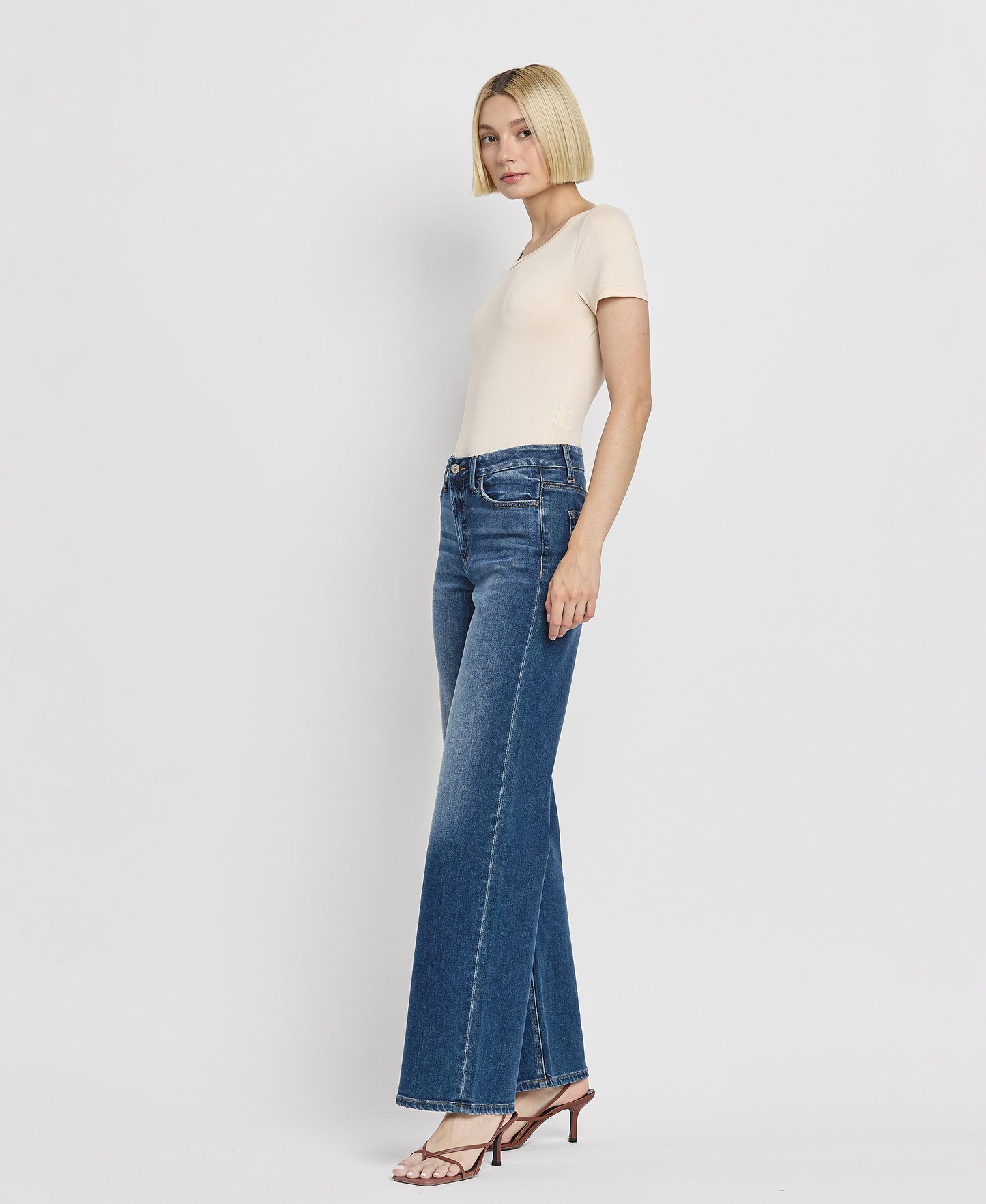 Left 45 degrees product image of Irresistible - High Rise Loose Wide Leg Jeans