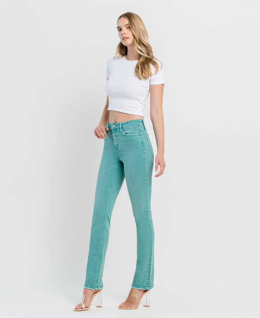 Left 45 degrees product image of Latigo Bay - High Rise Slim Straight Jeans