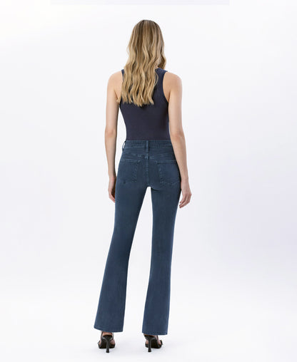 Back product images of Majolica Blue - High Rise Bootcut Jeans