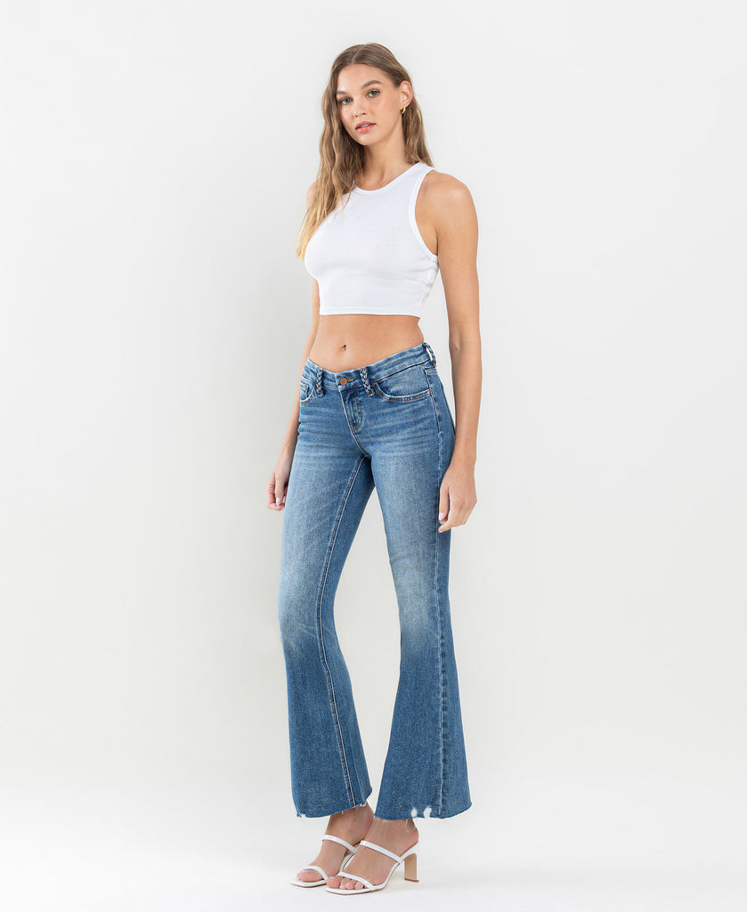 Left 45 degrees product image of Amazes - Low Rise Flare Jeans