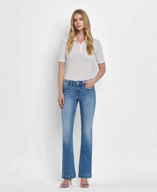 Front product images of Prize - Mid Rise Seamless Waistband Bootcut Jeans