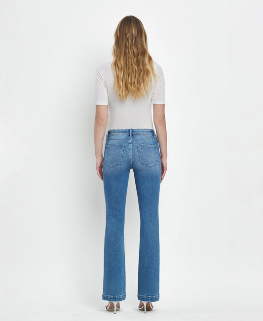 Back product images of Prize - Mid Rise Seamless Waistband Bootcut Jeans