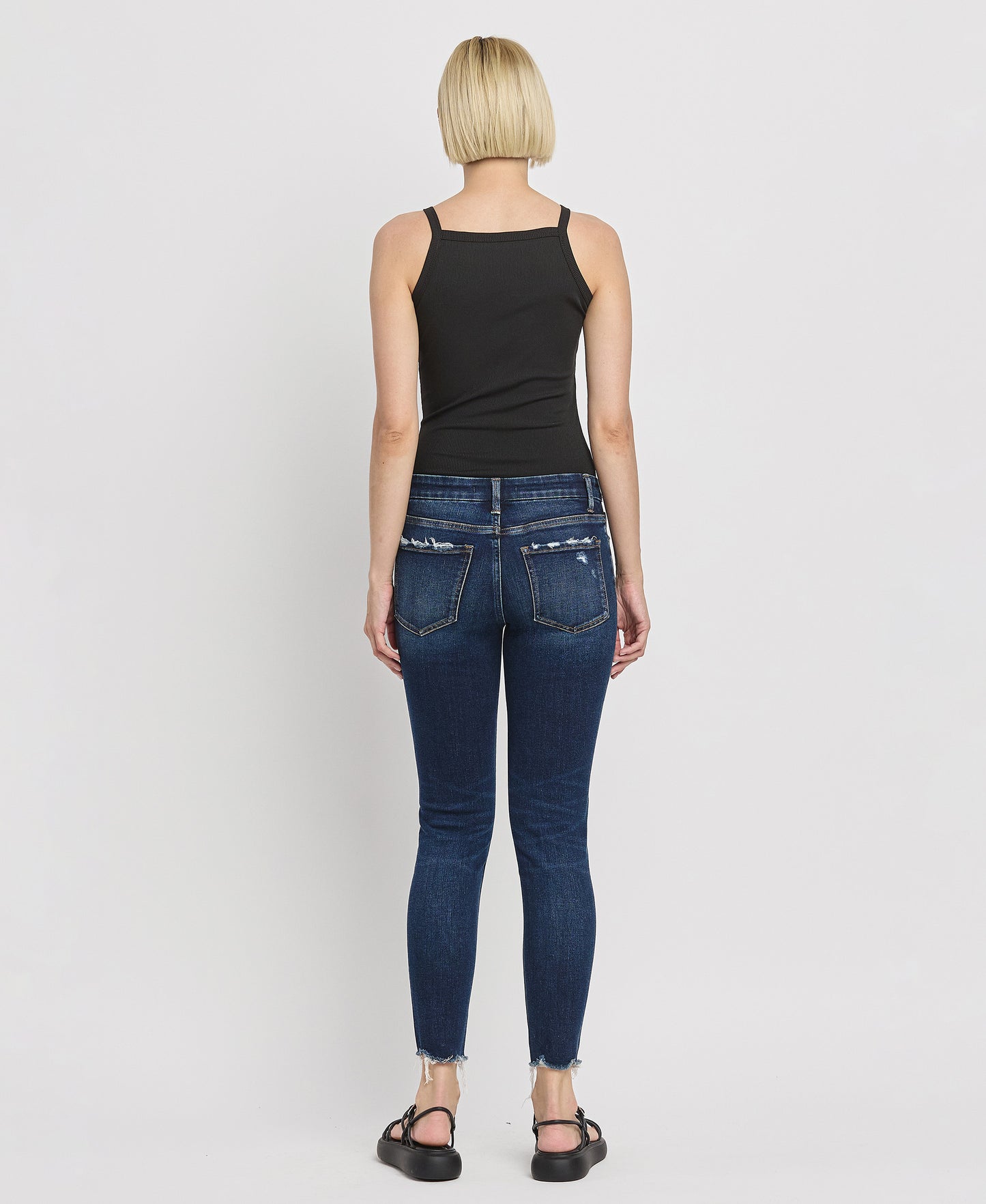 Back product images of Monumentally - Mid Rise Ankle Skinny Jeans