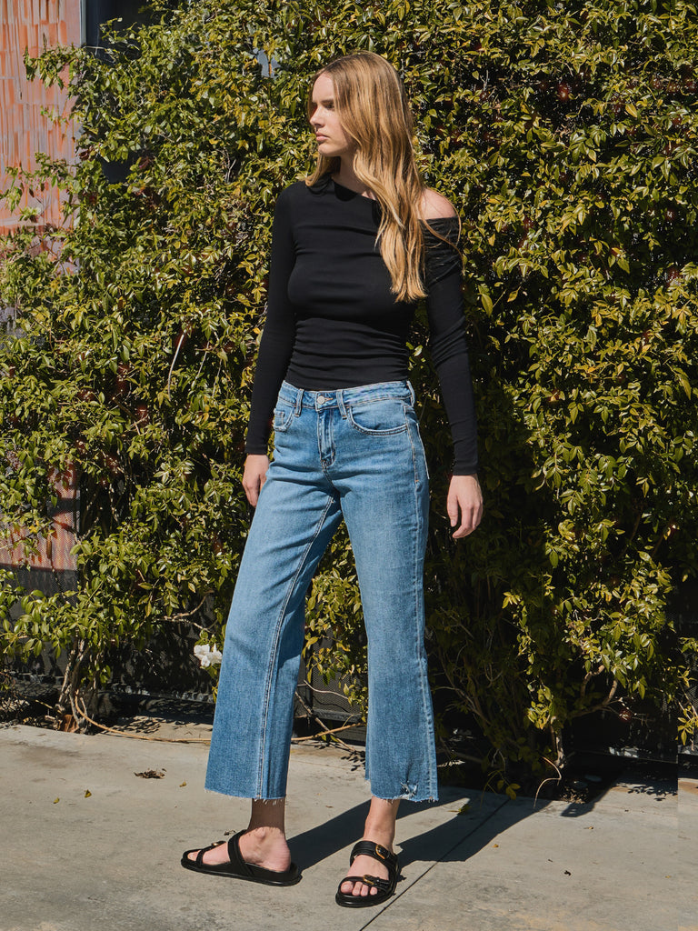 editorial image of Brandon Mountain - High Rise Crop Straight Jeans