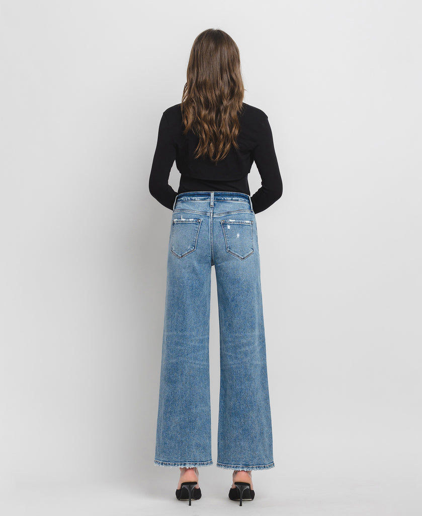 Back product images of Elbe River - High Rise Wide Leg Jeans