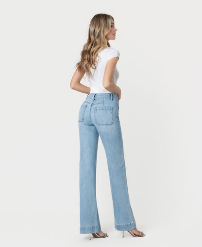 Back product images of Bang On Blue - Super High Rise 90's Vintage Flare Jeans