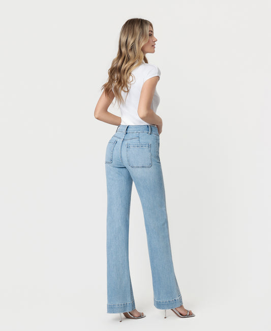 Back product images of Bang On Blue - Super High Rise 90's Vintage Flare Jeans