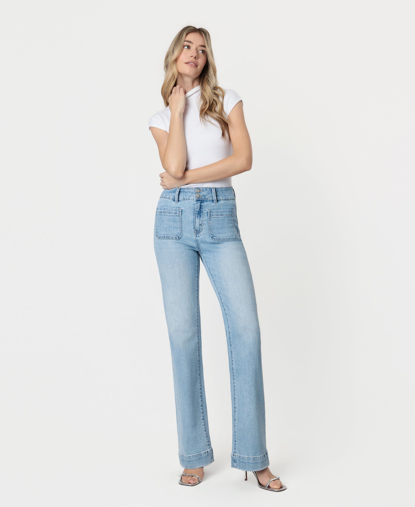 Front product images of Bang On Blue - Super High Rise 90's Vintage Flare Jeans