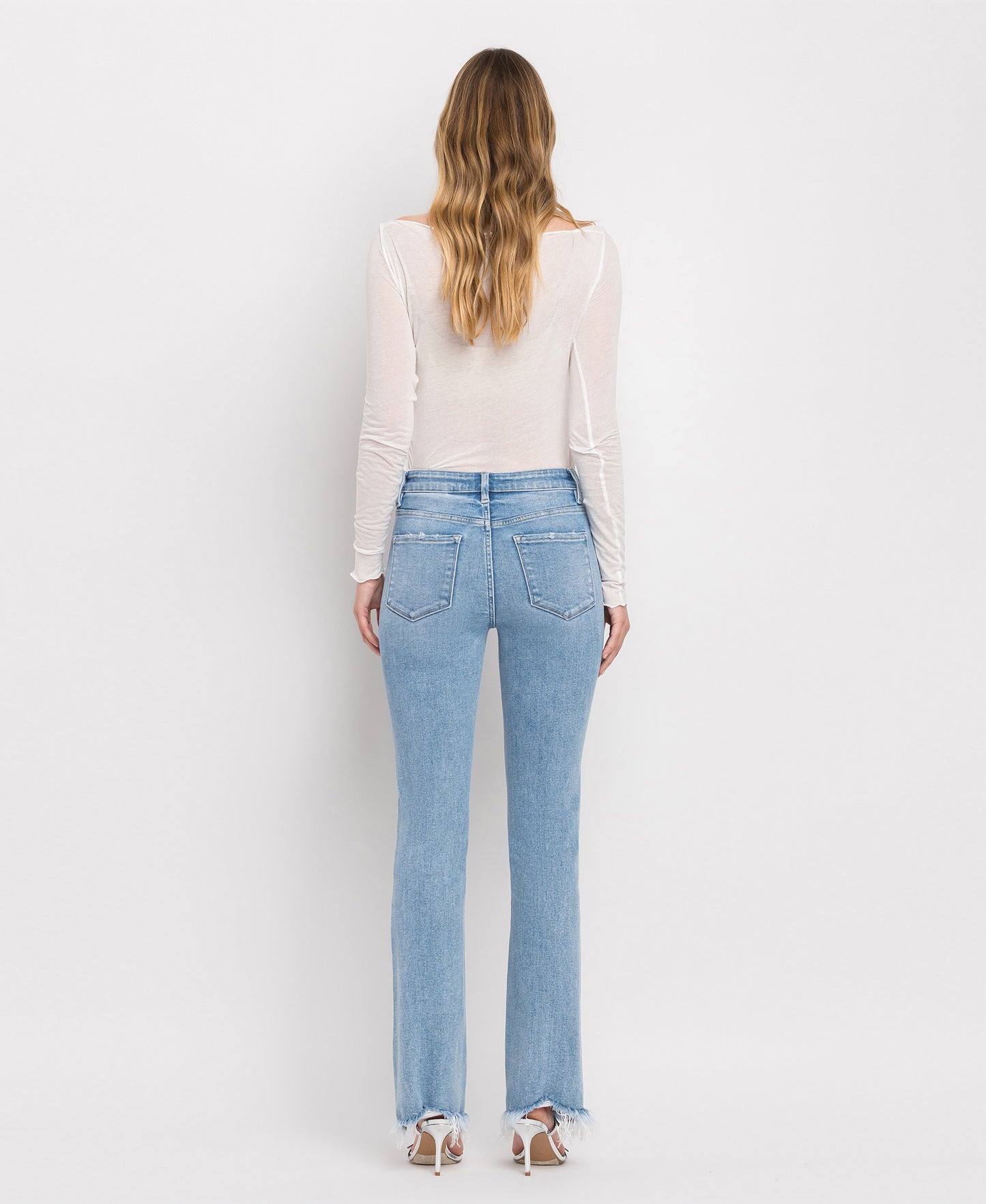 Back product images of Blue Flame - High Rise Mini Bootcut Jeans