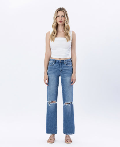 Front product images of Gladden - High Rise Slim Wide Leg Jeans
