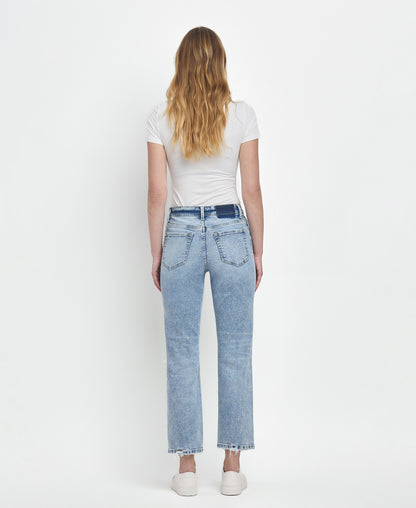 Back product images of Vivid - High Rise Distressed Straight Jeans