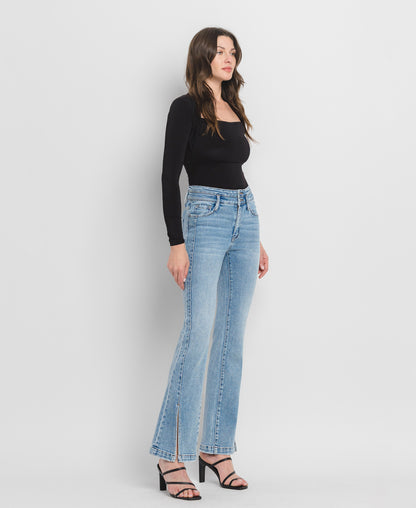 Right 45 degrees product image of Amenity - High Rise Split Hem Flare Jeans