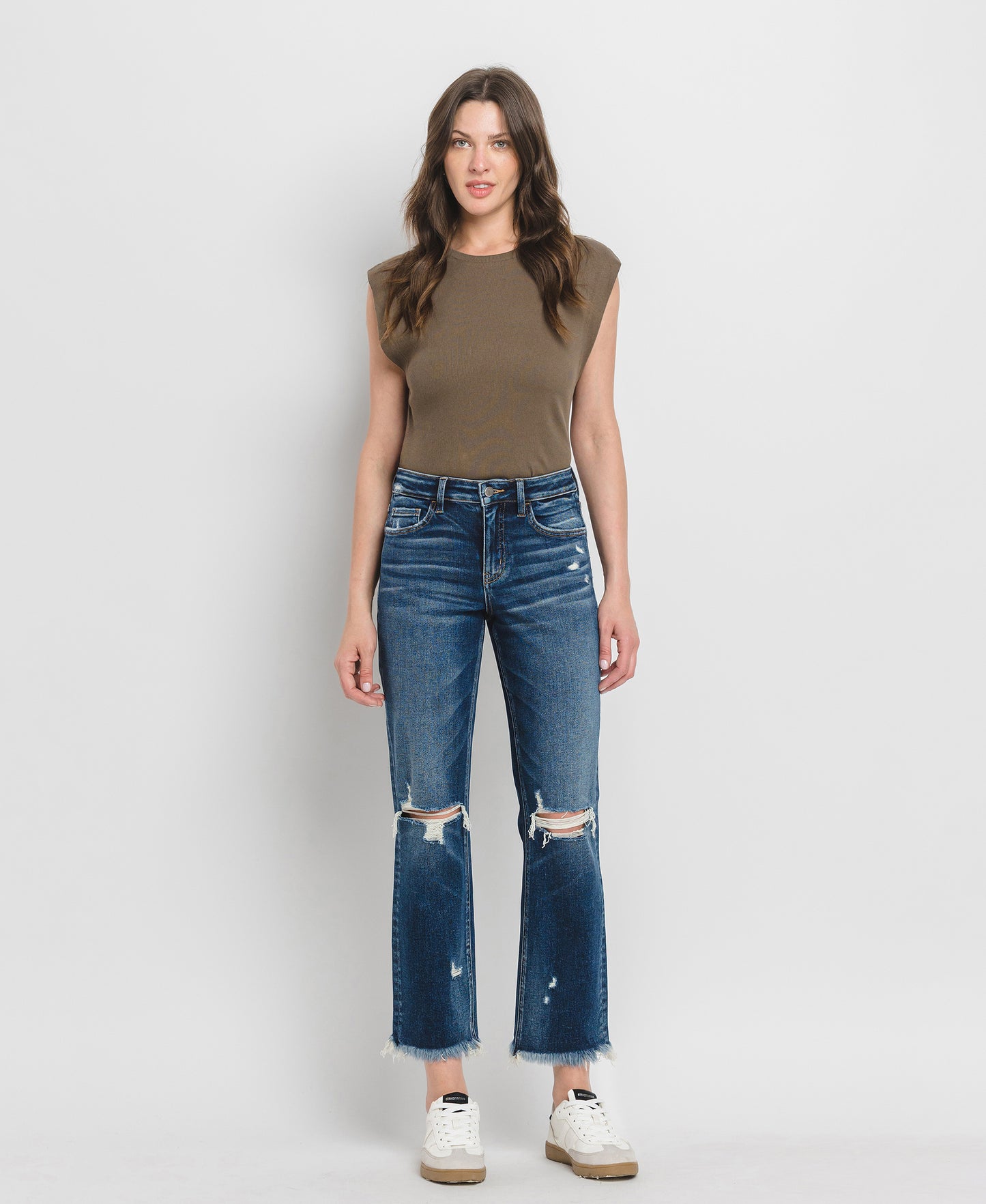 Front product images of Integrated - High Rise Ankle Straight Jeans