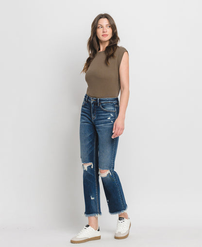 Left 45 degrees product image of Integrated - High Rise Ankle Straight Jeans