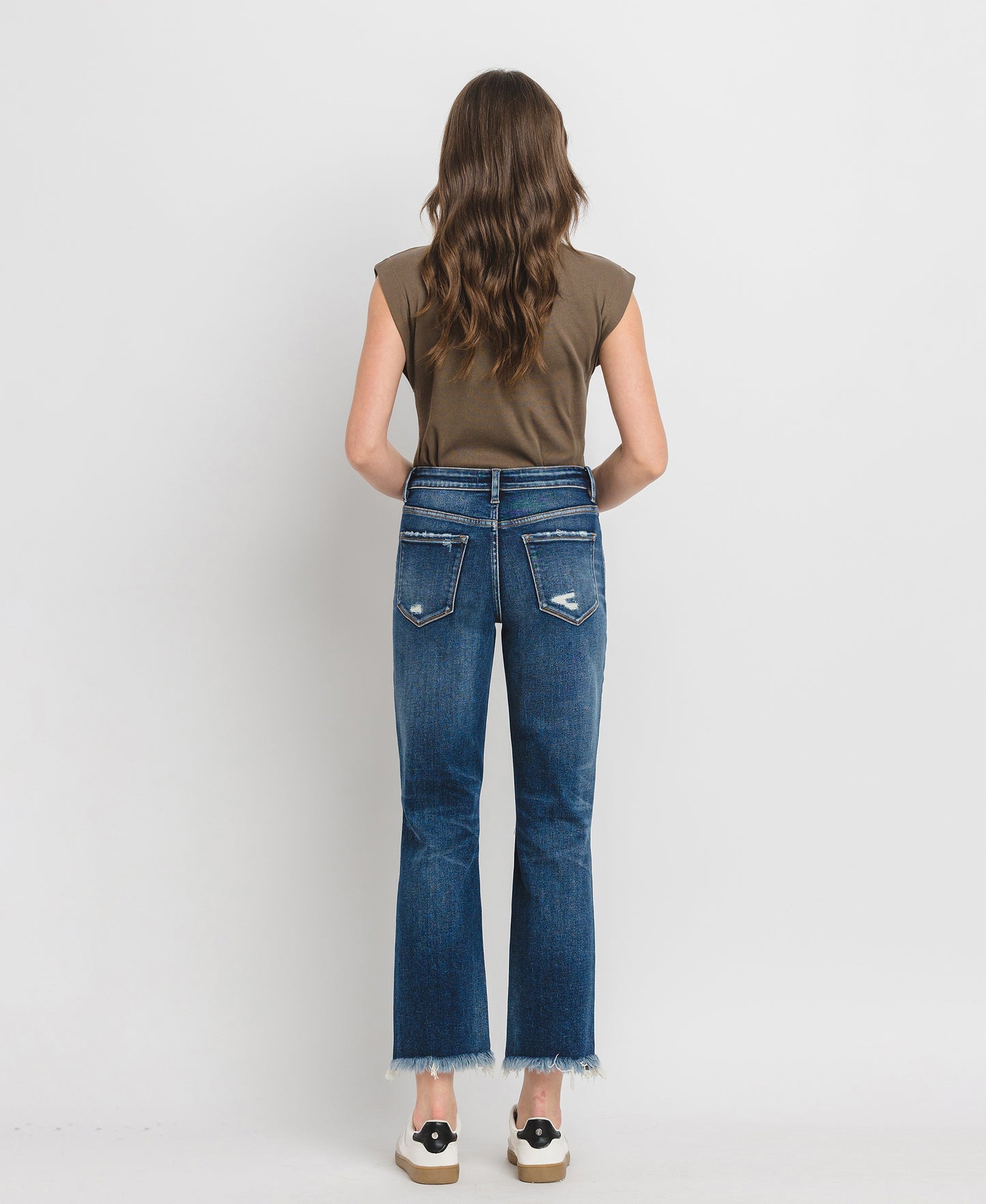 Back product images of Integrated - High Rise Ankle Straight Jeans