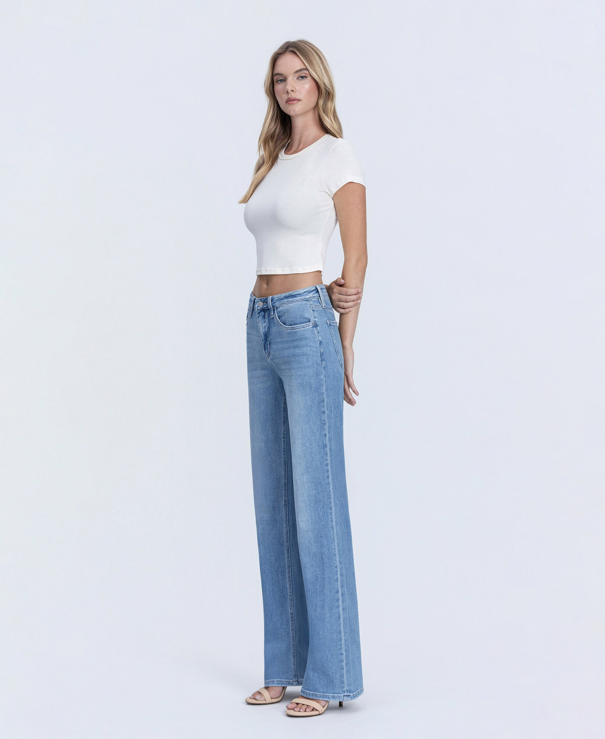 Left 45 degrees product image of Impassioned - High Rise Vintage Flare Jeans