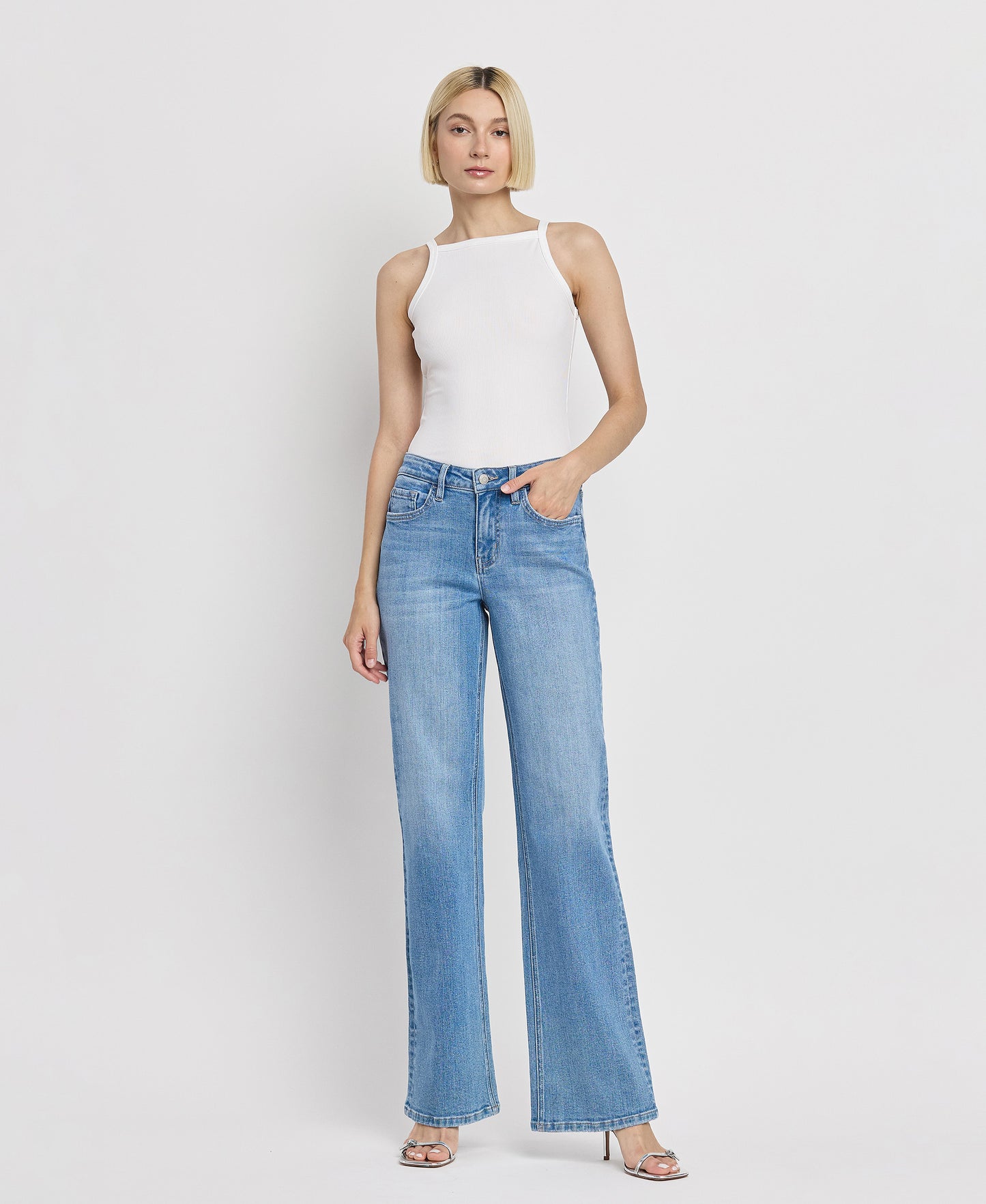 Front product images of Impassioned - High Rise Vintage Flare Jeans