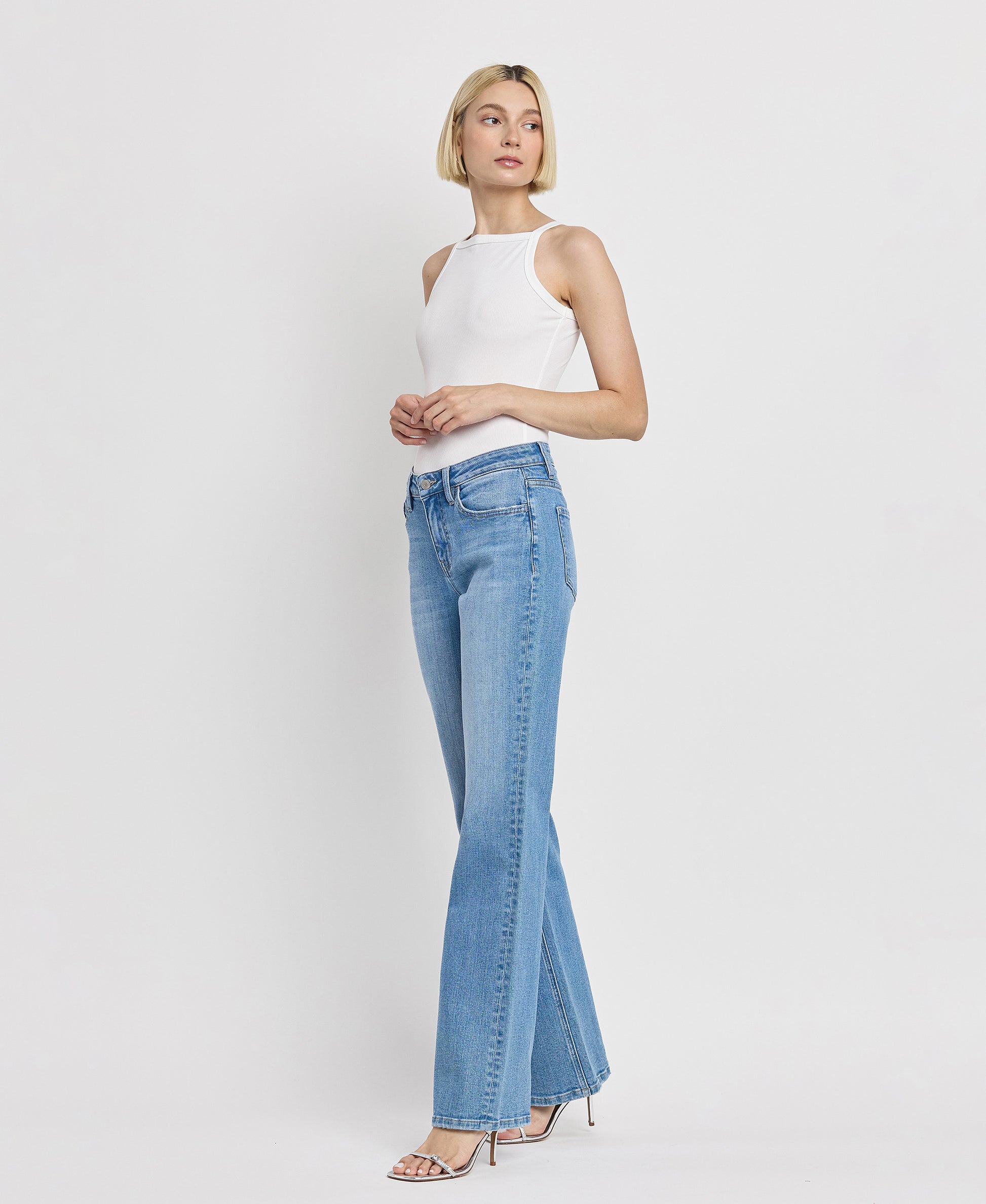 Left 45 degrees product image of Impassioned - High Rise Vintage Flare Jeans