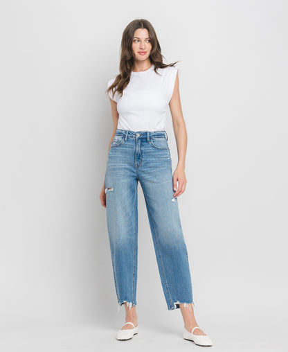 Front product images of Poise - Super High Rise Barrel Leg Jeans