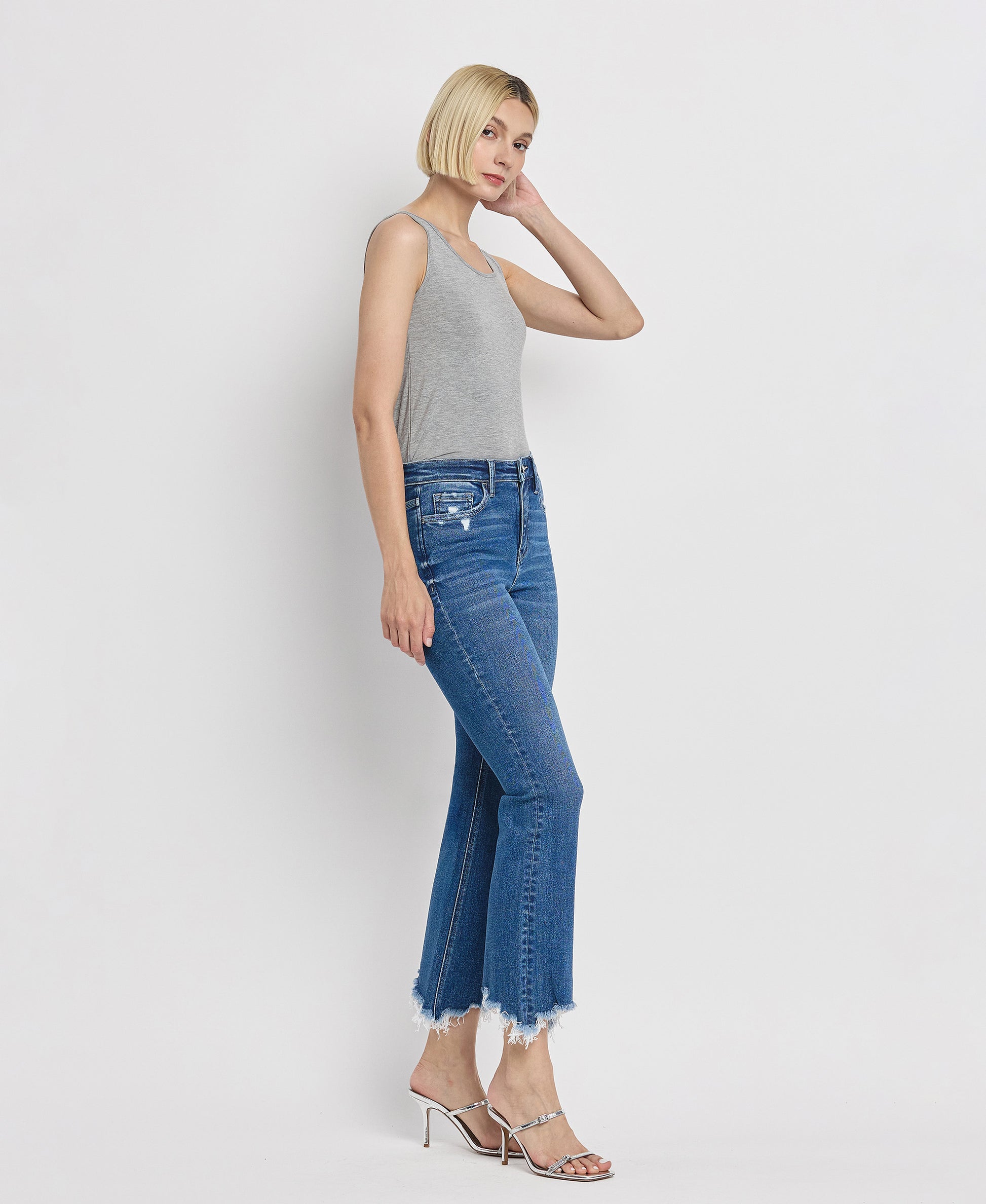 Right 45 degrees product image of Generosity - High Rise Kick Flare Jeans