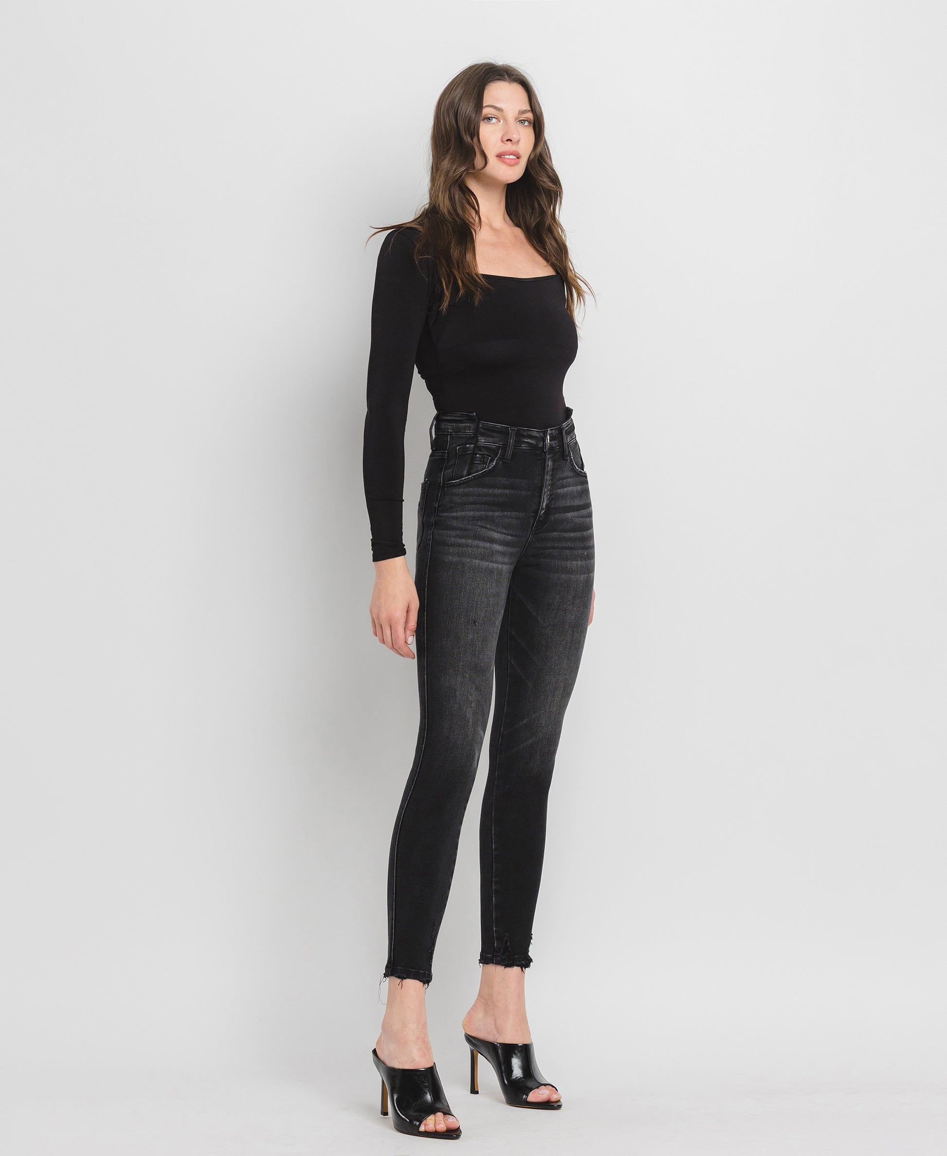 Right 45 degrees product image of Beautifully - High Rise Skinny Jeans