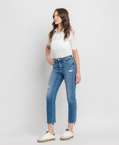 Left 45 degrees product image of Ardor- High Rise Slim Straight Jeans