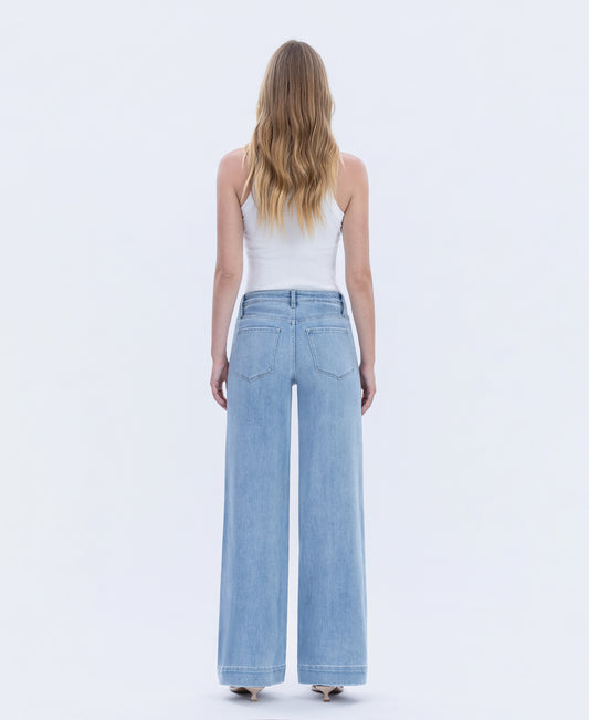 Back product images of Dignity - High Rise Wide Leg Trouser  Jeans