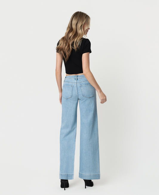 Back product images of Dignity - High Rise Wide Leg Trouser Jeans