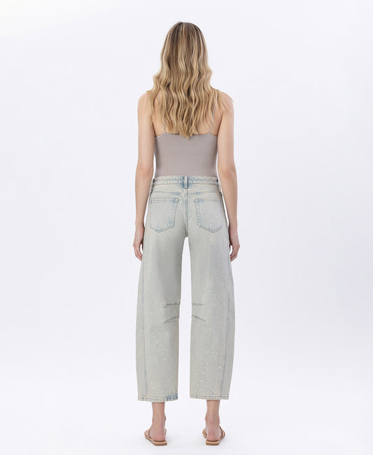 Back product images of Handier - High Rise Barrel Leg Jeans