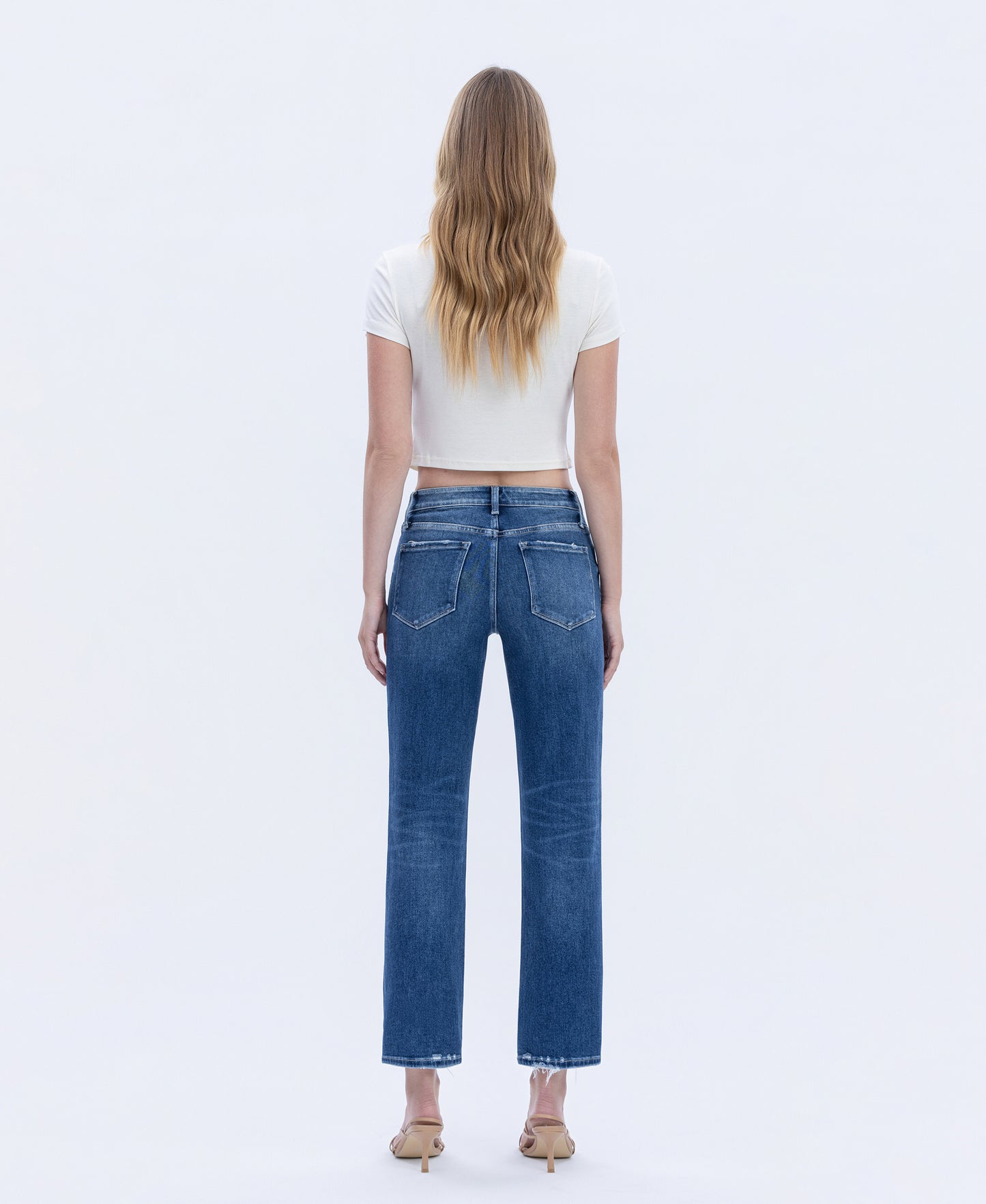 Back product images of Accumulate - High Rise Ankle Straight Jeans