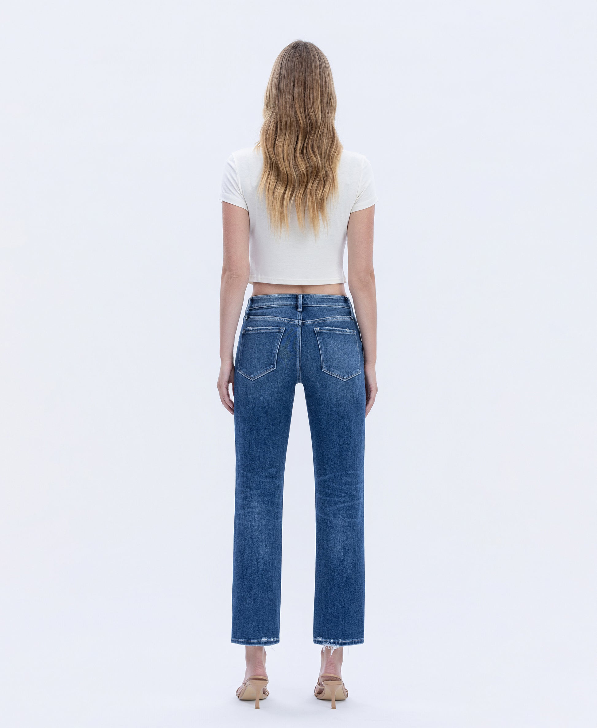 Back product images of Accumulate - High Rise Ankle Straight Jeans