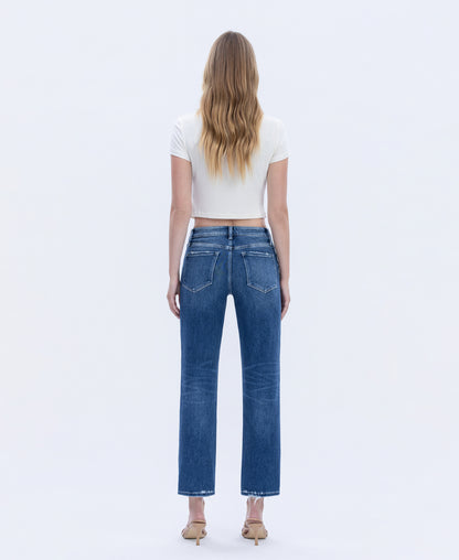 Back product images of Accumulate - High Rise Ankle Straight Jeans