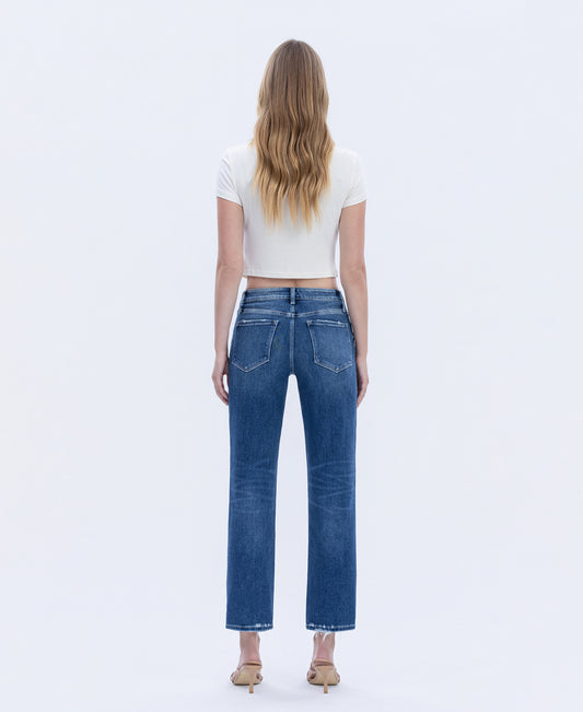 Back product images of Accumulate - High Rise Ankle Straight Jeans
