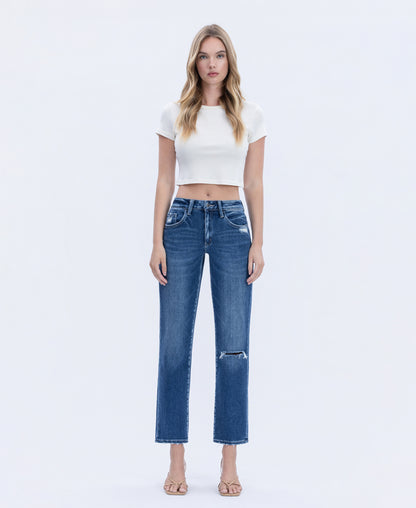 Front product images of Accumulate - High Rise Ankle Straight Jeans