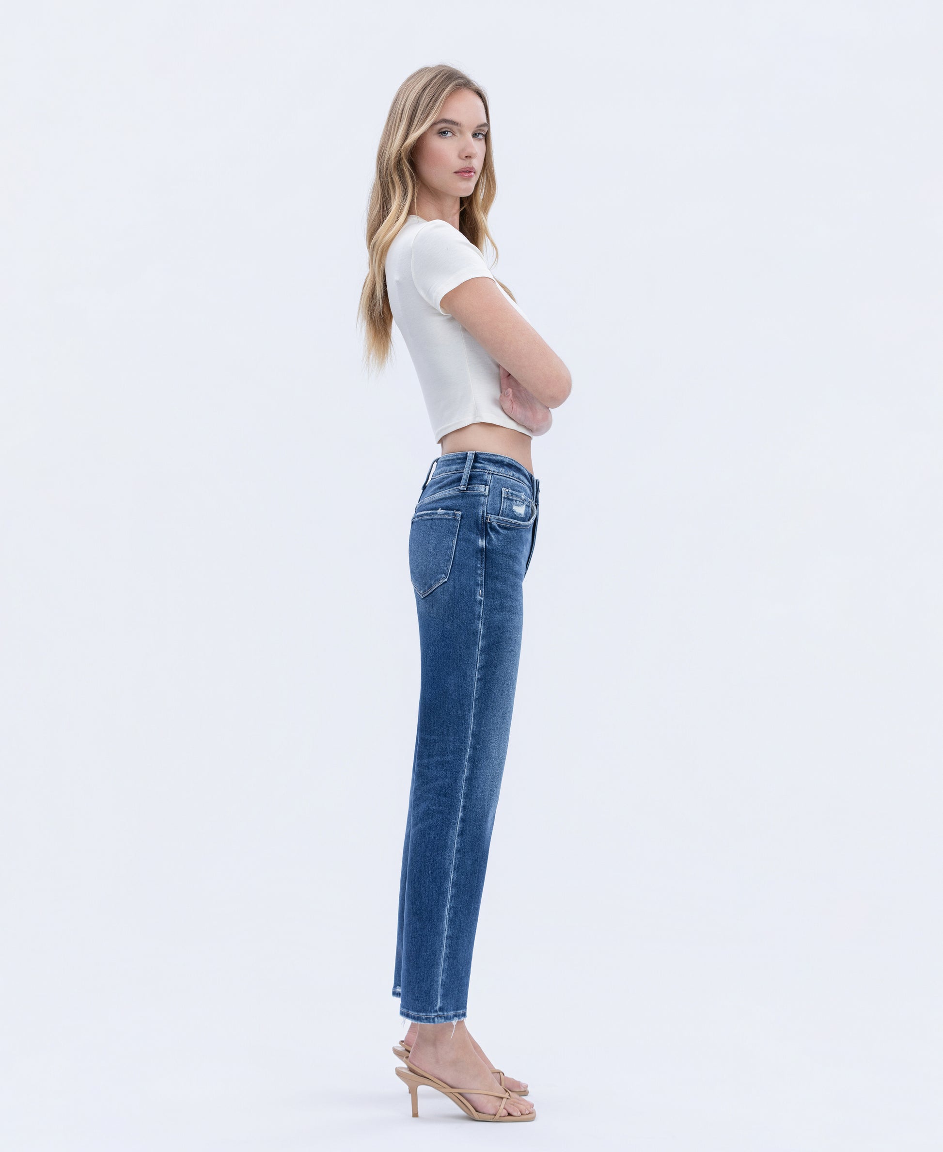 Right side product images of Accumulate - High Rise Ankle Straight Jeans