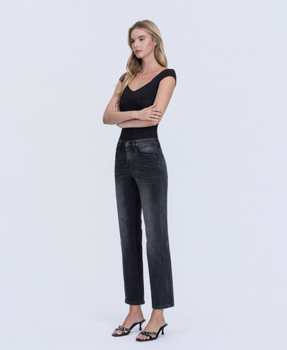 Left 45 degrees product image of Luminary - High Rise Ankle Straight Jeans