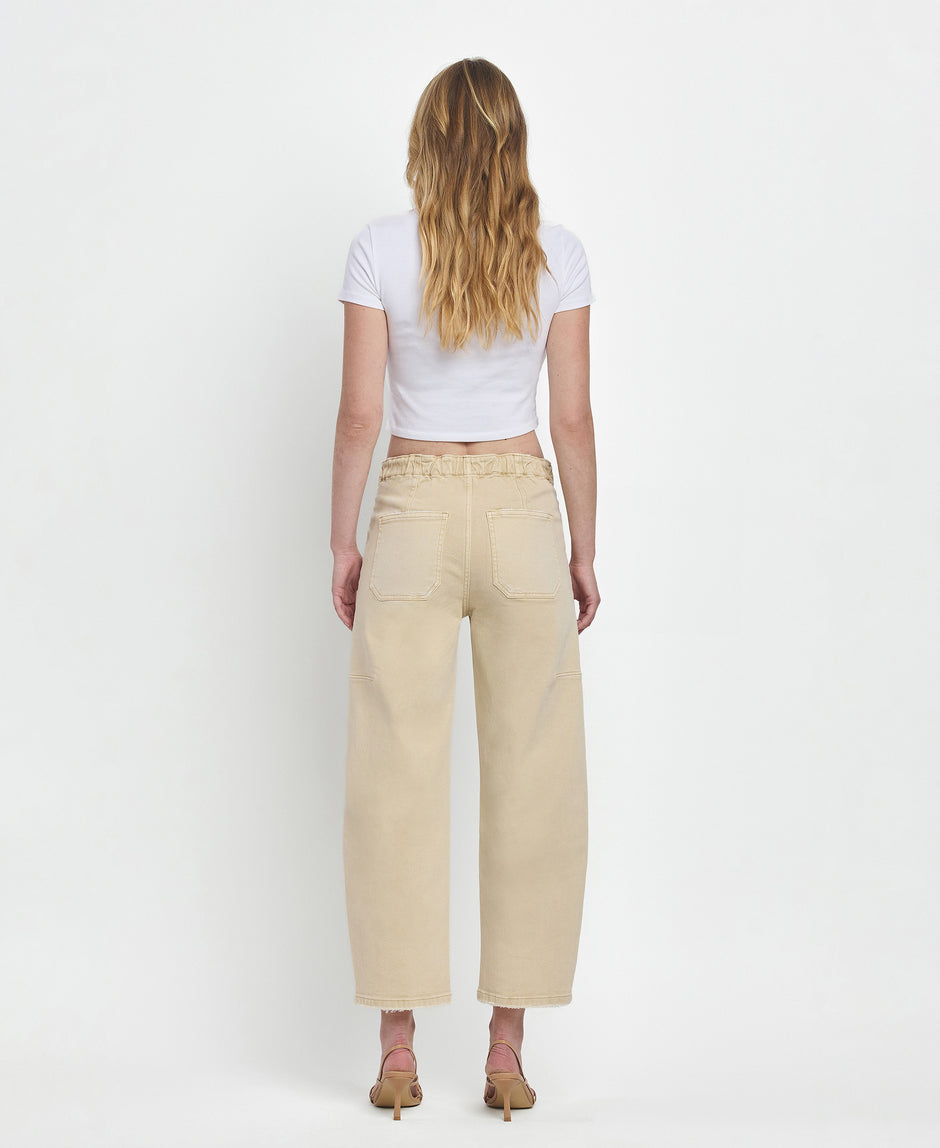 Built Different By Flying Monkey - High Rise Barrel Jeans main image 0