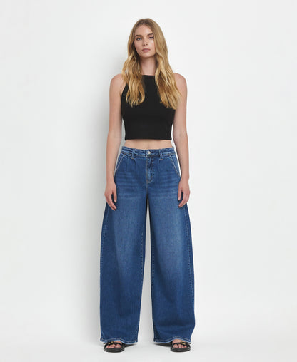 Front product images of Arosa - Super High Rise Pleated Wide Leg Jeans