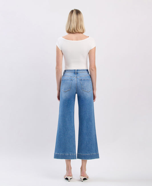 Back product images of Onsite - High Rise Crop Wide Leg Jeans