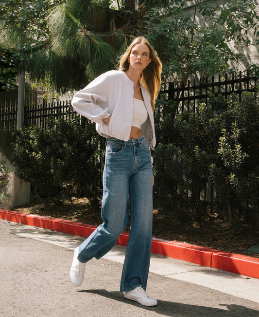 editorial image of On Target - Super High Rise Wide Leg Jeans