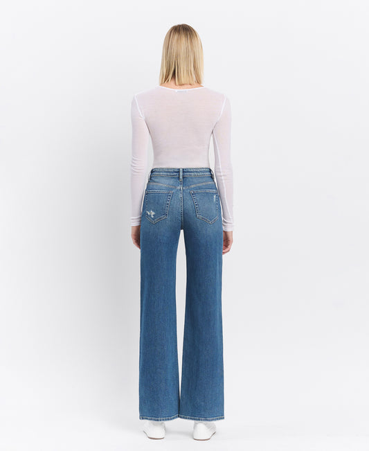 Back product images of On Target - Super High Rise Wide Leg Jeans