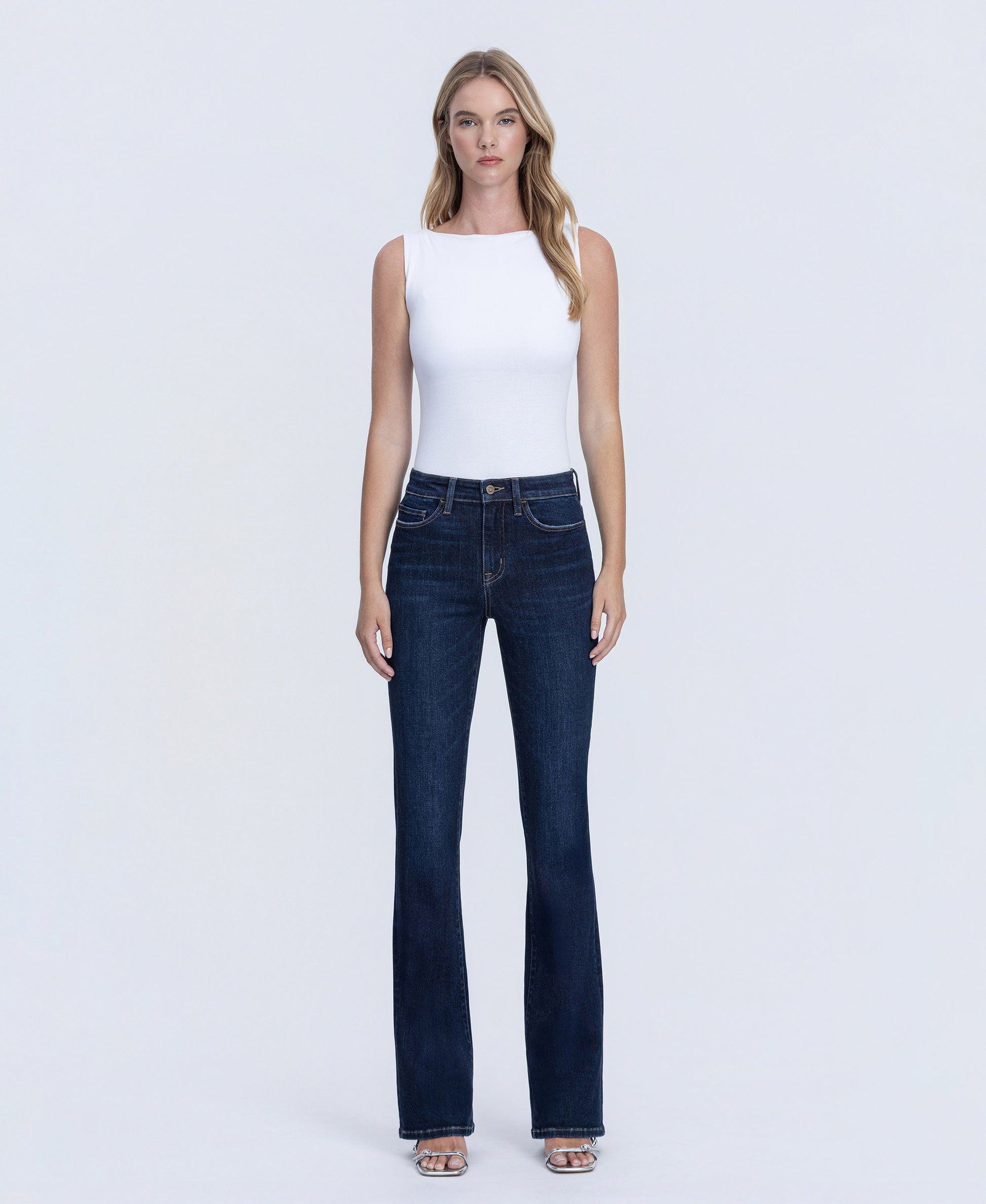 Front product images of Wind River - High Rise Full Length Bootcut Jeans