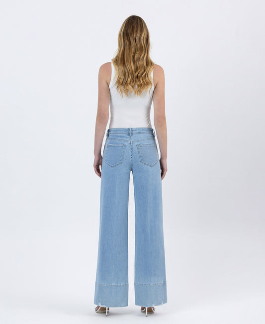 Back product images of Waterfall - High Rise Side Pocket Wide Leg Trouser Jeans