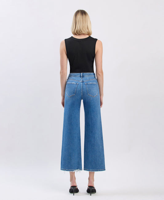 Back product images of Blue Soul - High Rise Crop Wide Jeans