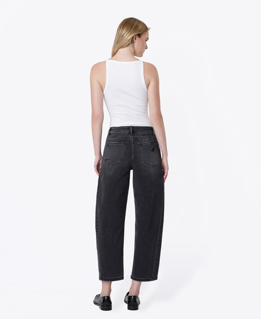 Back product images of Pontoon - Super High Rise Mild Barrel Leg Jeans