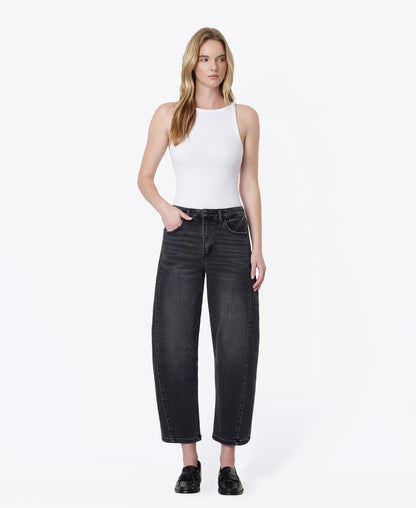 Front product images of Pontoon - Super High Rise Mild Barrel Leg Jeans