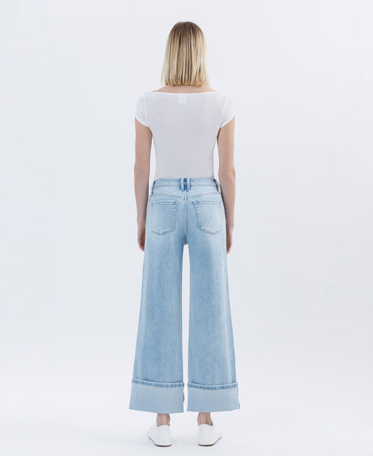 Wild Horses - Super High Rise Cuffed Wide Leg Jeans